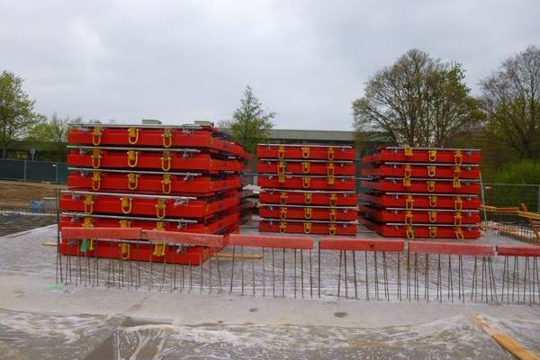 Wandschalung gestapelt