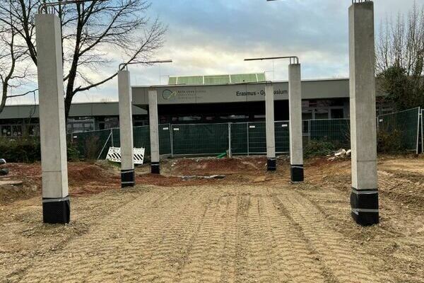 St�tzen Verbindungsgang - Blick Richtung Bestand