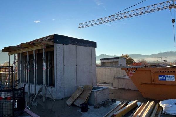 Ansicht der Dachaufbauten